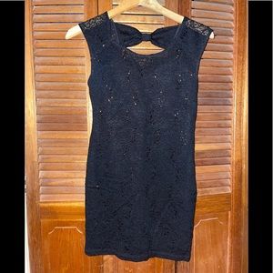 Lace Mini Dress with details on back